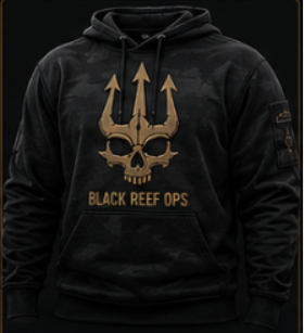 Black Reef Ops embroidered hoodie