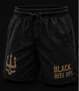 Black Reef Ops gym shorts